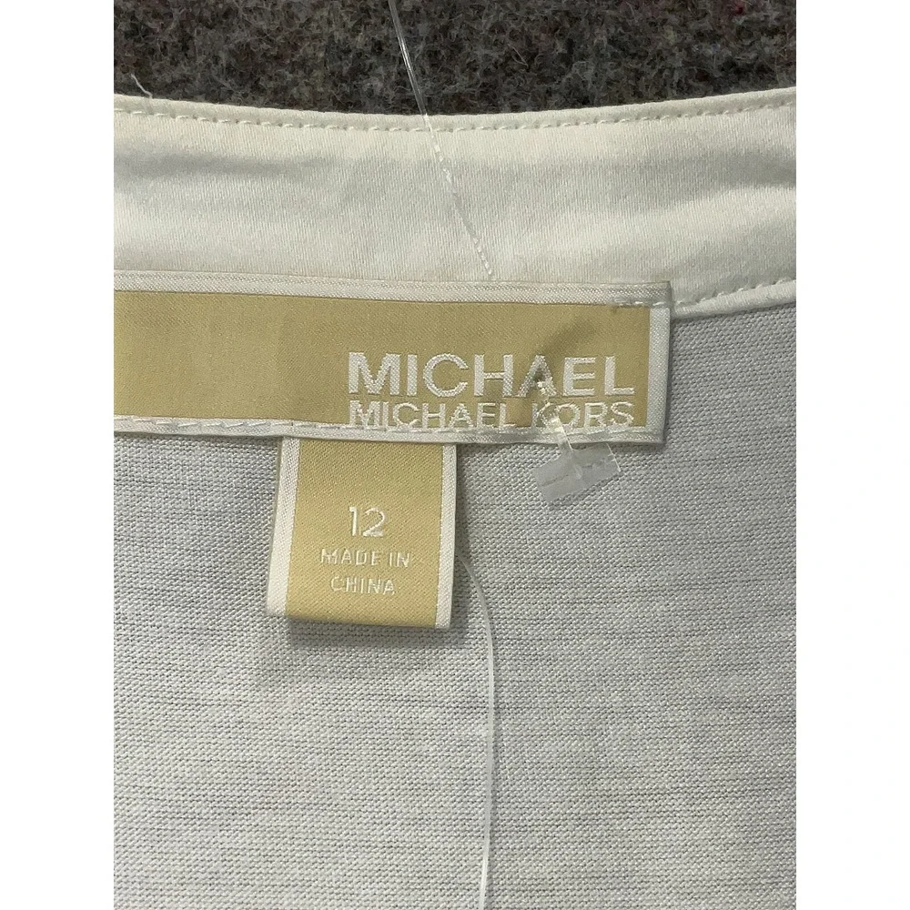 Michael Kors Sleeveless Tie Front Blouse Womens 12 NWT Chic‎ Luxe